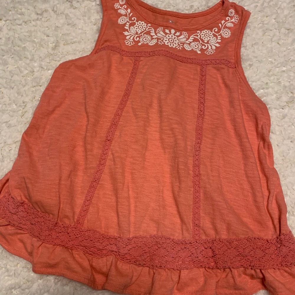 Justice open back tank top SIZE 6
